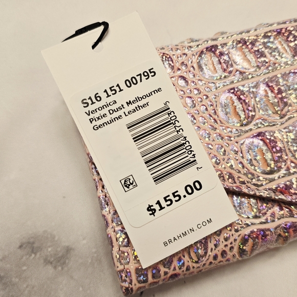 Brahmin Veronica Wallet in Pixie Dust Iridescent Pink Leather Limited Edition - Picture 4 of 10